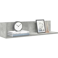 vidaXL Wall Shelves 2 pcs Concrete Grey 75x16.5x16.5 cm Engineered Wood