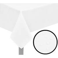 5 Tablecloths White 100 x 100 cm