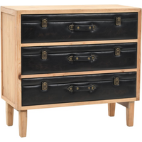 vidaXL Drawer Cabinet Solid Fir Wood 80x36x75 cm