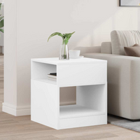 vidaXL End Table White 40.5 x 40 x 45 cm Engineered Wood