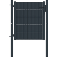 vidaXL Fence Gate PVC and Steel 100x100 cm Anthracite