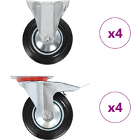 vidaXL 8 pcs Casters 160 mm
