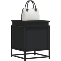 vidaXL Storage Box with Lid Black 40x40x51.5 cm Engineered Wood