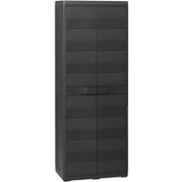 vidaXL Garden Storage Cabinet with 3 Shelves Black