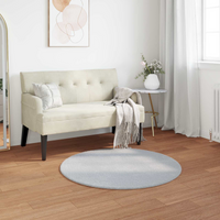 vidaXL Anti-Slip Faux Rabbit Fur Rug Olite Grey Ø 80 cm Polyester