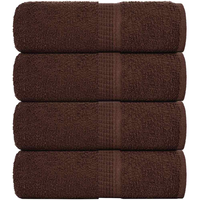 vidaXL Guest Towels "FROGN" 4 pcs Brown 30x50 cm 360 gsm