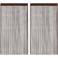 vidaXL String Curtains 2 pcs 140x250 cm Brown