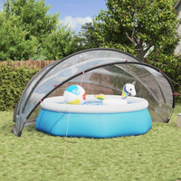 vidaXL Pool Dome Folding Manual Transparent 500 x 500 x 236 cm PVC