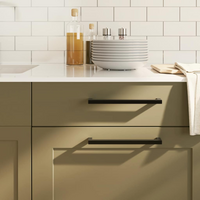 vidaXL Cabinet Handles 5 pcs Black 224 mm Stainless Steel