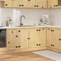 vidaXL Cabinet SKI Honey Brown 80 x 46 x 81.5 cm Solid Pine Wood
