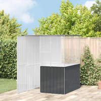 vidaXL Bird Cage Anthracite 165 x 165 x 200 cm Galvanised Steel