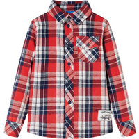 Kids' Plaid Shirt Red and Navy 104
