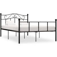 284525 vidaXL Bed Frame without Mattress Black Metal 120x200 cm
