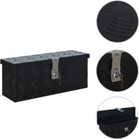 vidaXL Aluminium Box 485x140x200 mm Black