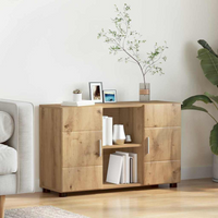vidaXL Sideboard with Shelf FLORIN Artisan Oak 88.5 x 30.5 x 55.5 cm