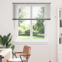 vidaXL Venetian Blinds Height Adjustable Silver 130 x 135 cm Aluminium