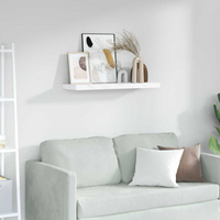 vidaXL Wall Shelf White Marble 80 x 23.5 x 4 cm Engineered Wood