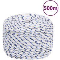 vidaXL Boat Rope White 10 mm 500 m Polypropylene