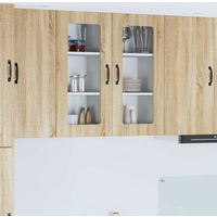 vidaXL Kitchen Cabinet Kalmar 2 pcs Sonoma Oak 40 x 31 x 80 cm