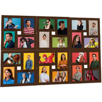 vidaXL Collage Photo Frame for 24x(10x15 cm) Picture Dark Brown MDF