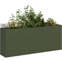 vidaXL Planter Olive Green 200x40x80 cm Cold-rolled Steel
