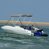 vidaXL 3-bow Bimini Top with Mesh Sidewalls 183x(170-182)x137 cm