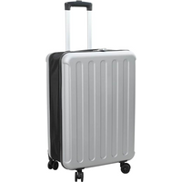 vidaXL Suitcase Folding with Lock Silver 43 x 27 x 66 cm ABS Plastic