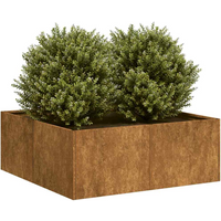 vidaXL Planter Rusty 80x80x30 cm Weathering Steel