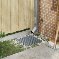 vidaXL Grating Silver 40 x 40 x 2 cm Hot-Dip Galvanised Steel