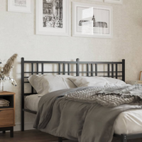 vidaXL Metal Replace Headboard Black 160cm