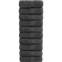 vidaXL Premium Guest Towels "SOLUND" 10 pcs Anthracite 30x50 cm 600 gsm