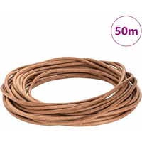 vidaXL Leather Cord Brown Ø4 mm x 50 m Leather