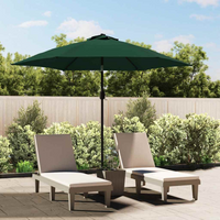 vidaXL LED Cantilever Garden Parasol 3 m Green