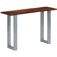 vidaXL Console Table 115x35x76 cm Solid Aacia Wood and Iron