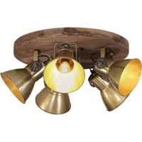 vidaXL Ceiling Lamp 25 W Antique Brass 50x50x25 cm E27