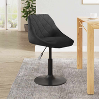 vidaXL Bar Stool Black Velvet