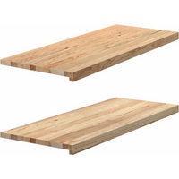 vidaXL Window Sills 2 pcs Untreated 100x40x2 cm Solid Wood Oak