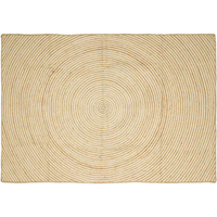 vidaXL Rug Natural and White 160 x 230 cm Jute