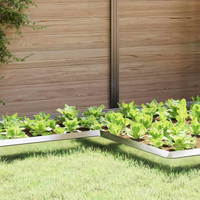vidaXL Snail Fence 4 pcs Silver 10 x 10 x 25 cm Stainless Steel