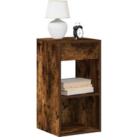 vidaXL Bedside Cabinet with Drawer Smoked Oak 35x34x66.5 cm