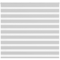 vidaXL Zebra Blind Light Grey 160x150 cm Fabric Width 155.9 cm Polyester