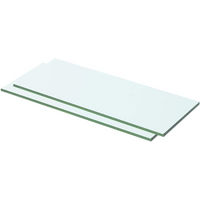 vidaXL Shelves 2 pcs Panel Glass Clear 50x15 cm