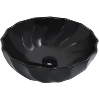 vidaXL Wash Basin 46x17 cm Ceramic Black