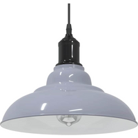 vidaXL Pendant Lamp Height Adjustable E27 Gloss Grey Ø 31 cm Metal