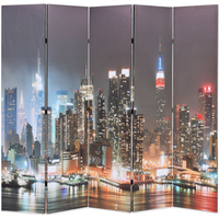 vidaXL Folding Room Divider 200x170 cm New York by Night