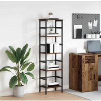 vidaXL Bookshelf Old Wood 40 x 29.5 x 149 cm Engineered Wood