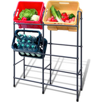 vidaXL Steel Shelf for 6 Crates