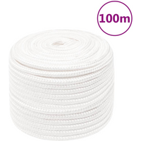 vidaXL Boat Rope Full White 14 mm 100 m Polypropylene