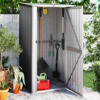 vidaXL Garden Shed Anthracite 118.5x97x209.5 cm Galvanised Steel