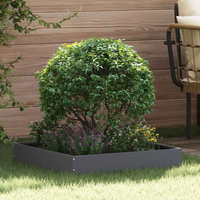 vidaXL Lawn Edging Anthracite 60 x 60 x 13 cm Steel